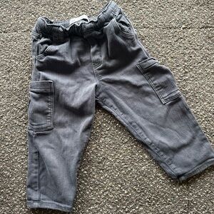 Zara Toddler Elastic Waist Twill Pants - Size 2/3 - Navyish Gray